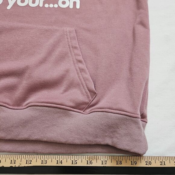 NEW Pink T-REX Dinosaur Silky Plush Pullover Hoodie Girls LARGE / Women SM - Picture 4 of 12